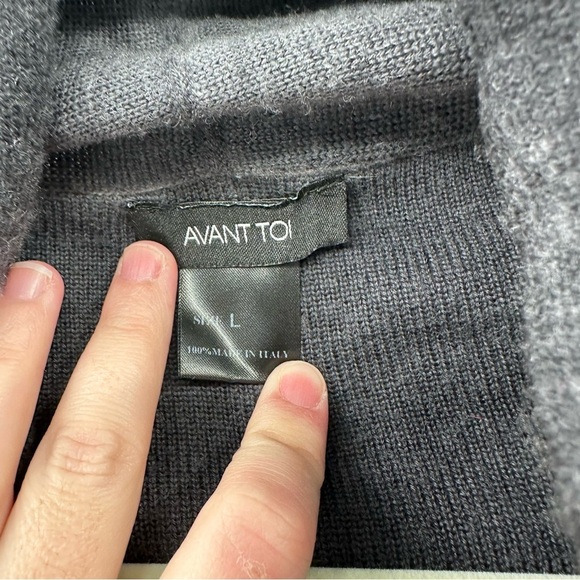 AVANT TOI Hand Painted 100% Cashmere + 100% Wool Lined Lagenlook Cardigan Size L - Picture 5 of 6